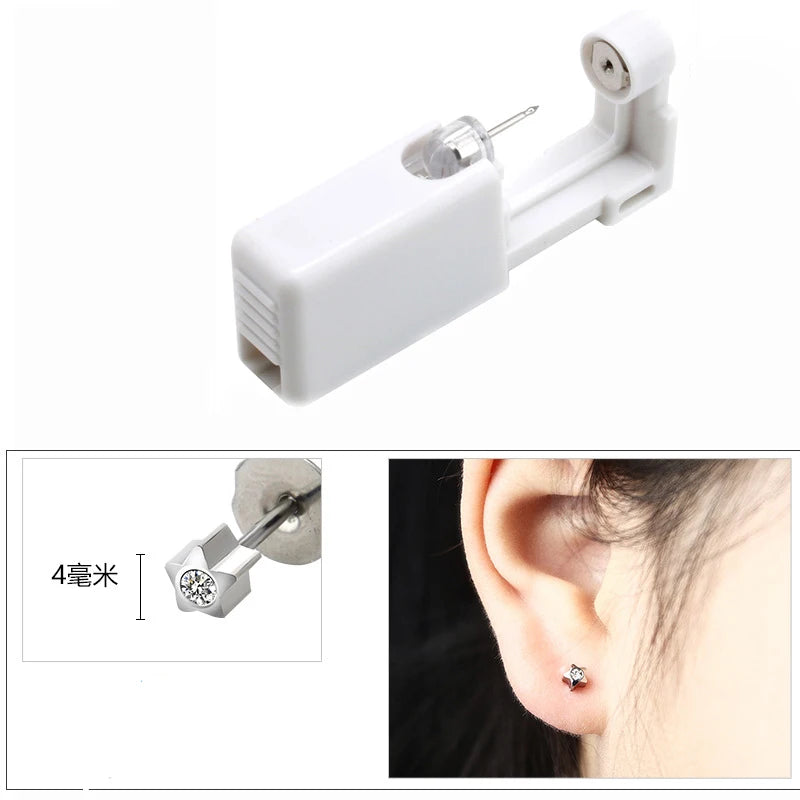 1pc Ear Stud Disposable Sterile Piercing Stud Gun Body Tragus Helix Earrings Safety Piercing Jewelry Tool Making Accessories