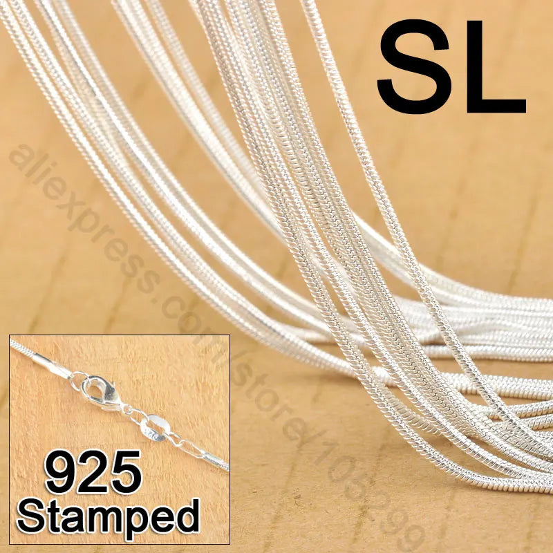 925 Sterling Silver New Arrival Hot Sale 5PCS Multi Style 16-30 Inch Luxury Colar Feminina Temperament Elegant Jewelry