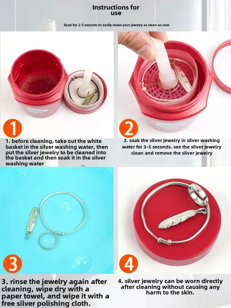 Gold/Silver/Platinum Jewelry Cleaner Lustering Liquid Cleaning Solution for Jewelry Precious Stones