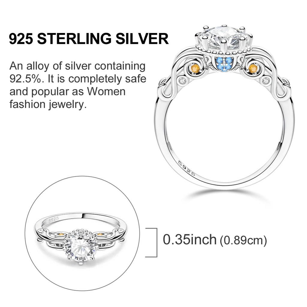 Original Hope Rainbow Flower Ring s925 Silver Jewelry DIY Exquisite Fashion