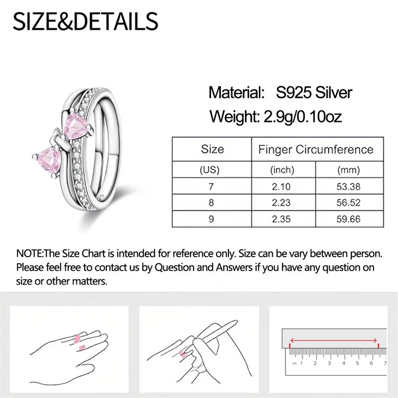 Original Hope Rainbow Flower Ring s925 Silver Jewelry DIY Exquisite Fashion