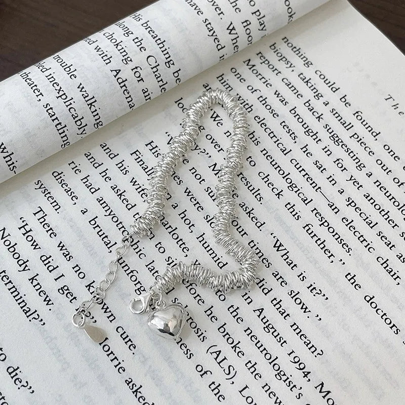 Best Sell Romantic Love Heart Round Circle Platinum Plated Ladies Charm Bracelet Jewelry For Women Wedding Gifts No Fade