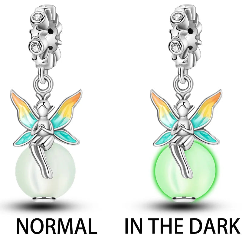 Hot Sales 925 Silver Original Charms Beads Colored Pendant Charm Fit Bracelet Necklace Dangle For Women DIY Jewelry Making