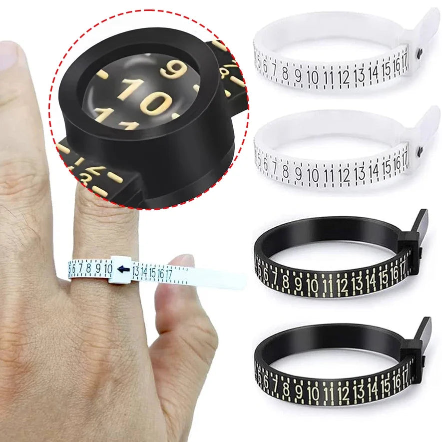 Ring sizer Measure Finger Coil Ring Sizing Tool UK/US/EU/JP Size Measurements Ring Sizer Gauge Tools Jewelry Accessory Newest