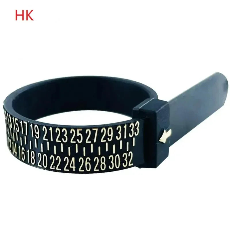 Plastic UK/US/EU/JP/HK Ring Sizer Measuring Set Reusable Finger Size Gauge Measure Tool Jewelry Sizing Tools
