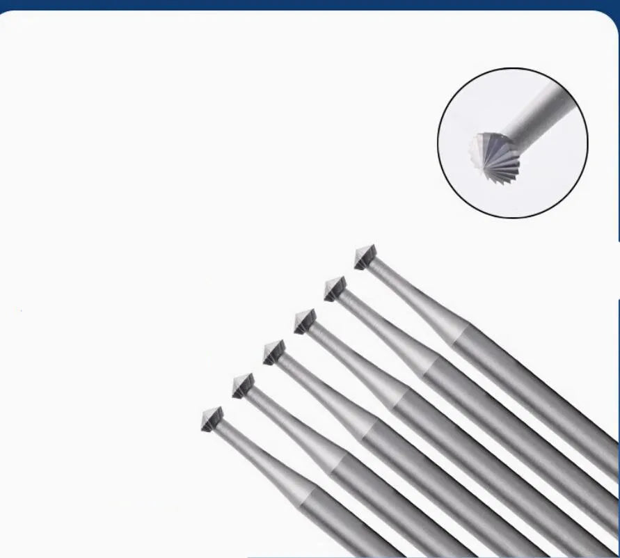 253 90° Steel Hart Bur Bearing Cutter Jewelry Stone Setting Ring Seats Rotary Cutting Bur 6pcs/box