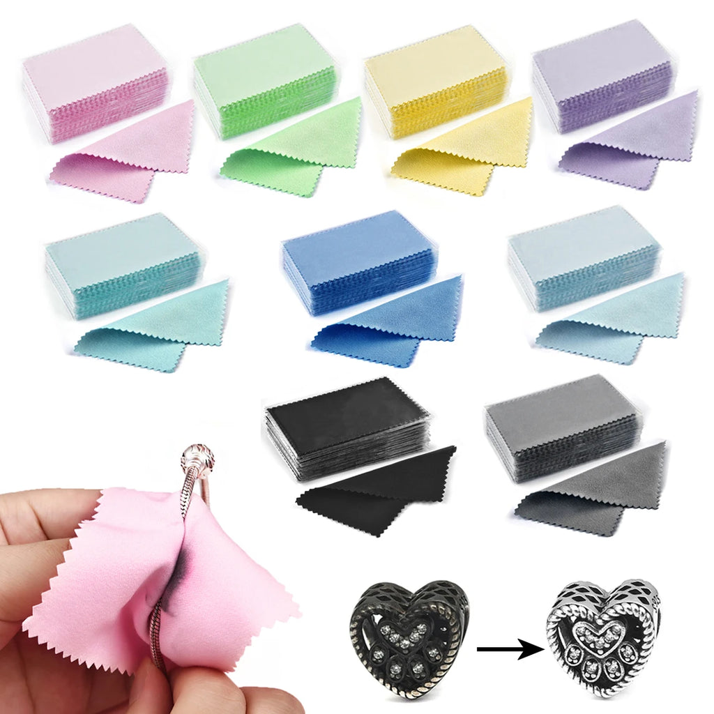 10-50pcs Polish Polishing Cloth Silver Color Cleaning Polishing Cloth Soft Clean Wipe Wiping Cloth For Silver Gold Jewelry Tool