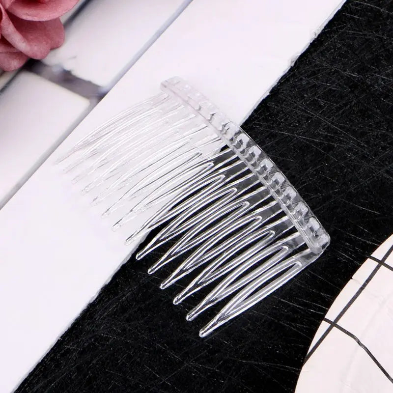 20pcs  Plastic Hair Clips Side Combs Pin Barrettes 70X40mm for Ladies Clear Plastic Side Combs Pin Barrettes