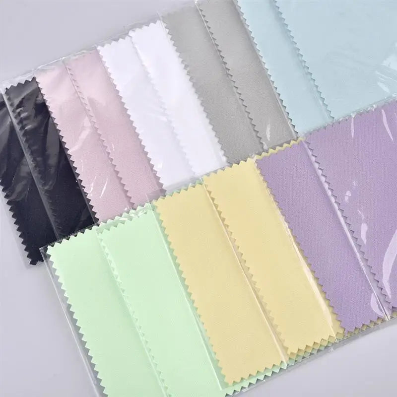 50Pcs/lot Polish Polishing Cloth Silver Color Cleaning Polishing Cloth Soft Clean Wipe Wiping Cloth For Silver Gold Jewelry Tool