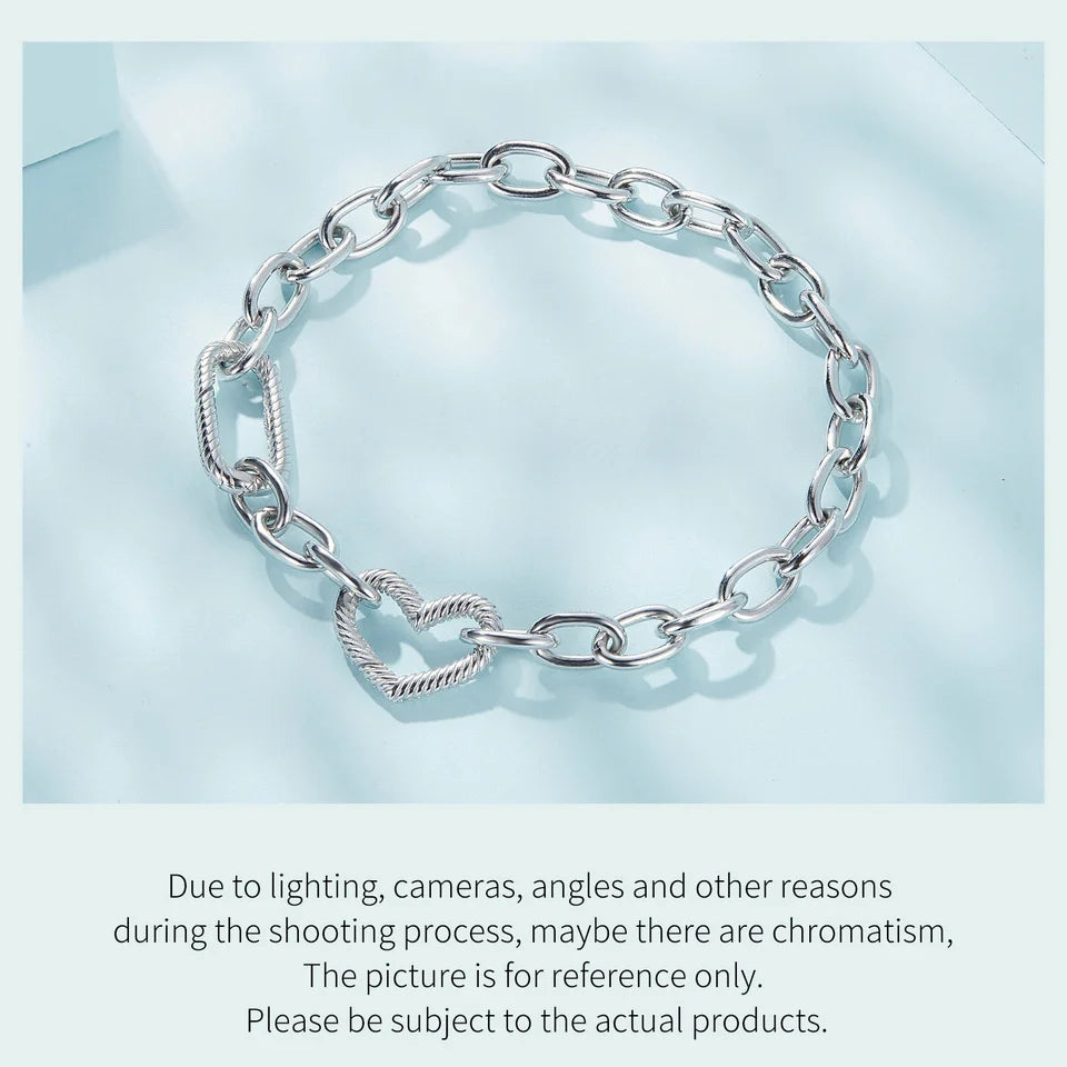 WOSTU 925 Sterling Silver Trendy Multifunctional DIY Bracelet Bangles for Women Wedding Dating Gift Fine Jewelry Fit Small charm