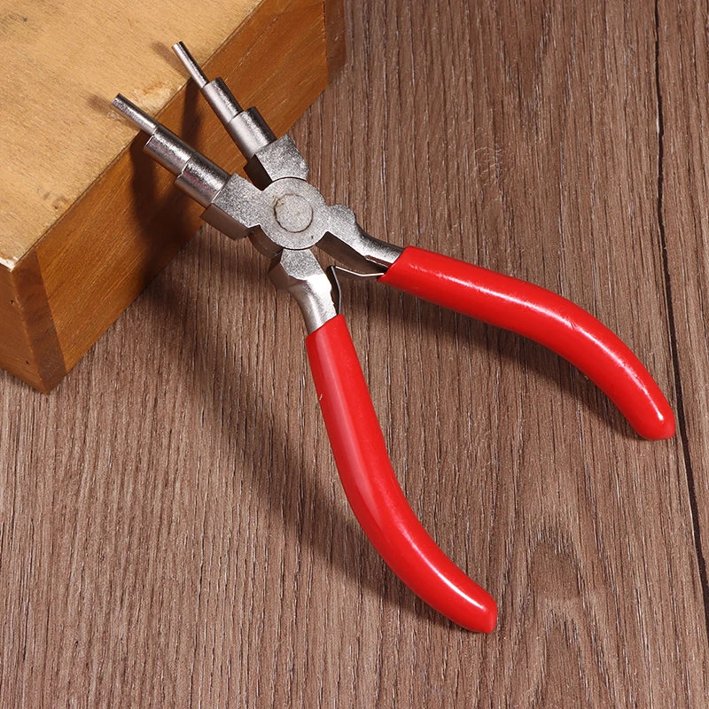 1Pcs 6-in-1 Iron Wire Looping Jewelry Pliers Bail-Making Pliers With Grip Handle For DIY Ring Making Loops And Jump Rings Tools