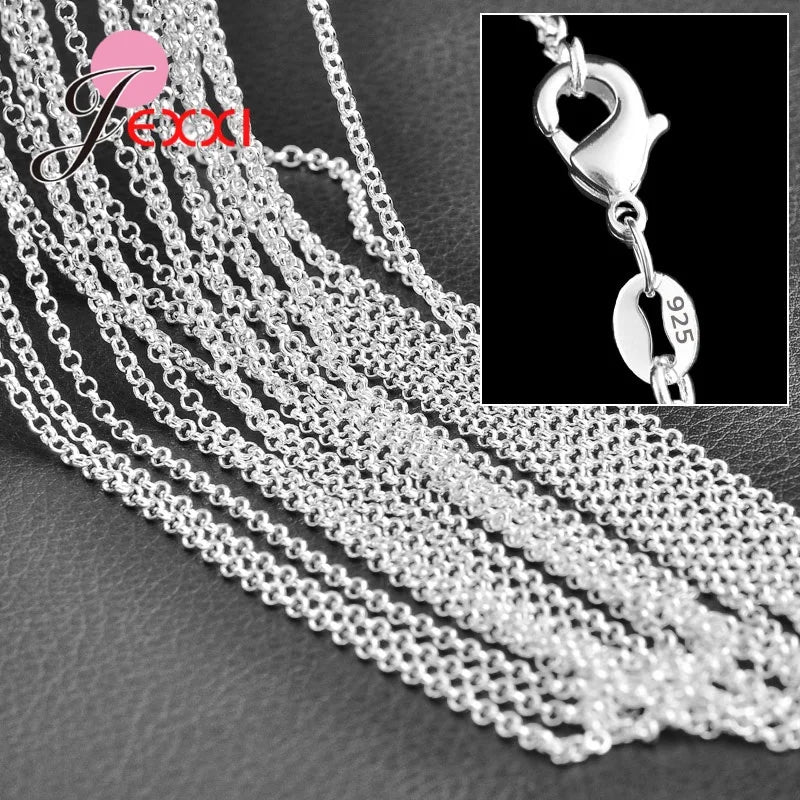 925 Sterling Silver New Arrival Hot Sale 5PCS Multi Style 16-30 Inch Luxury Colar Feminina Temperament Elegant Jewelry