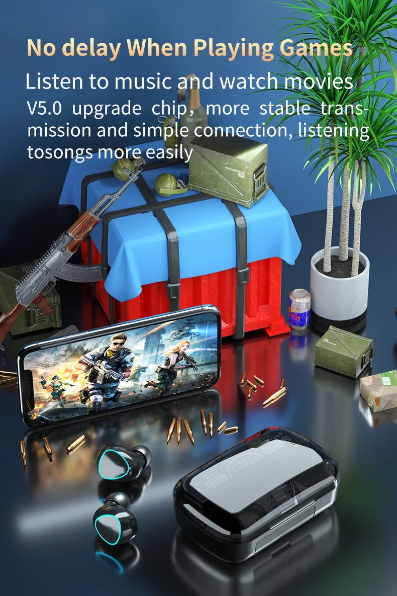 New Arrival M10 Earphone Wireless Headset High Quality Perfect Sound Earbuds Sports Game Music BT Headphone with Power Bank