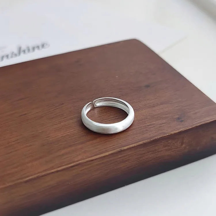 BF CLUB 925 Sterling Rings for Women Fashion Geometric Handmade Irregular Narrow Ring Party Christmas Gift