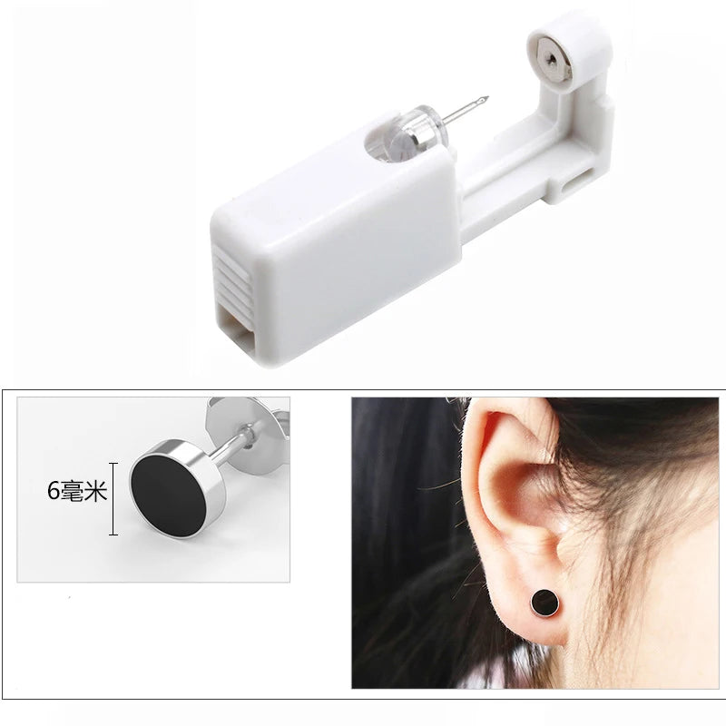1pc Ear Stud Disposable Sterile Piercing Stud Gun Body Tragus Helix Earrings Safety Piercing Jewelry Tool Making Accessories