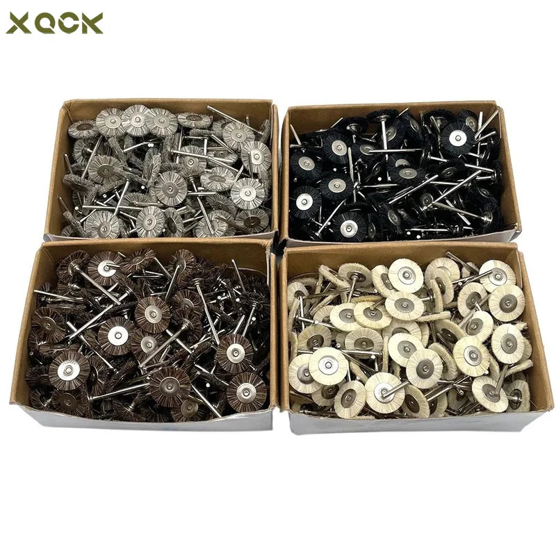 19/22/25mm Polishing Brushes Soft Hard Abrasive Buffing Grinding Wheel 2.35mm Shank Dremel Accessories for Jewelry Rotary Tools