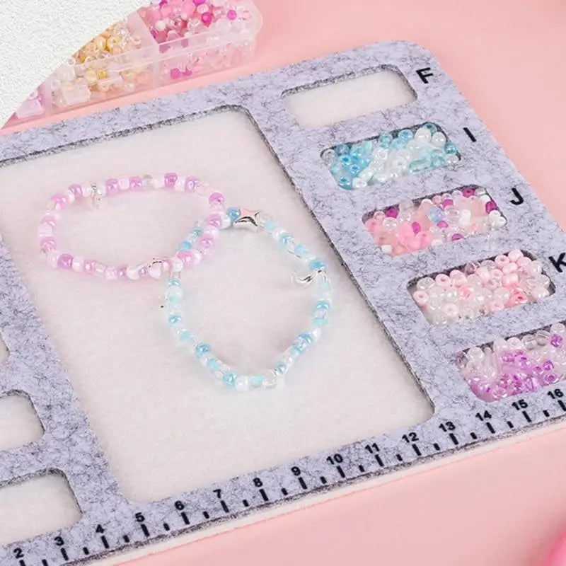 Nonslip Beading Mat Beads Design Tray For Jewelry Making With Felt Surfaces And Measurement Markings H8WF