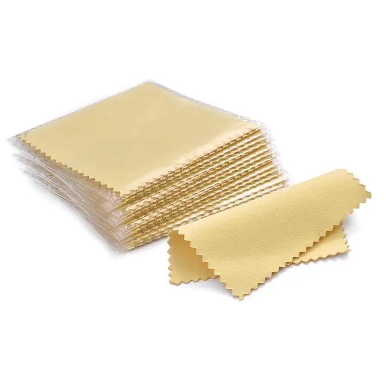 50Pcs/lot Polish Polishing Cloth Silver Color Cleaning Polishing Cloth Soft Clean Wipe Wiping Cloth For Silver Gold Jewelry Tool
