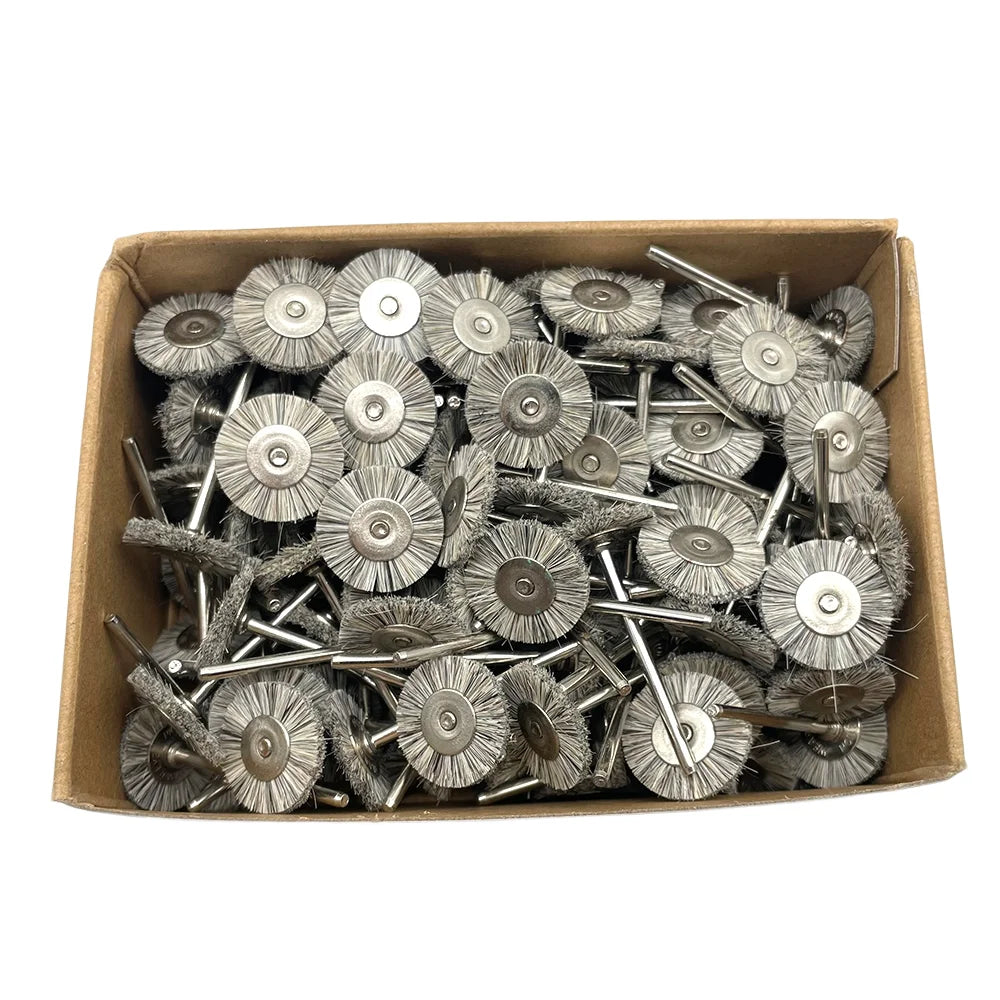 19/22/25mm Polishing Brushes Soft Hard Abrasive Buffing Grinding Wheel 2.35mm Shank Dremel Accessories for Jewelry Rotary Tools