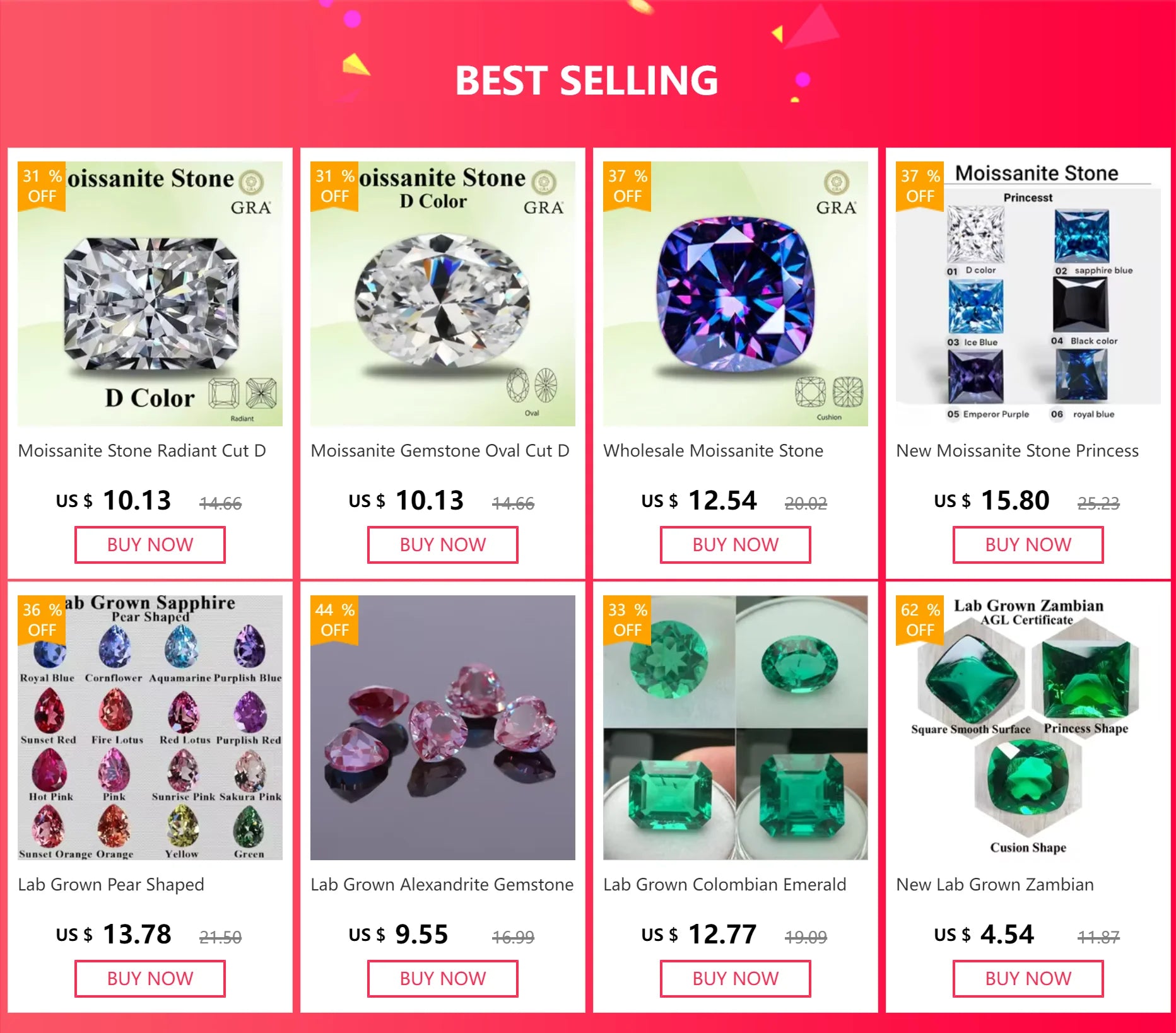 Moissanite Stone Radiant Cut D Color VVS1 Gemstone Lab Grown Synthetic Diamond for Charms Women Jewelry with  Certificate