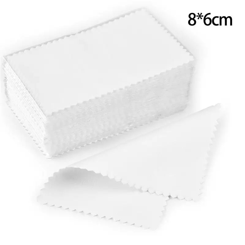 50Pcs/lot Polish Polishing Cloth Silver Color Cleaning Polishing Cloth Soft Clean Wipe Wiping Cloth For Silver Gold Jewelry Tool