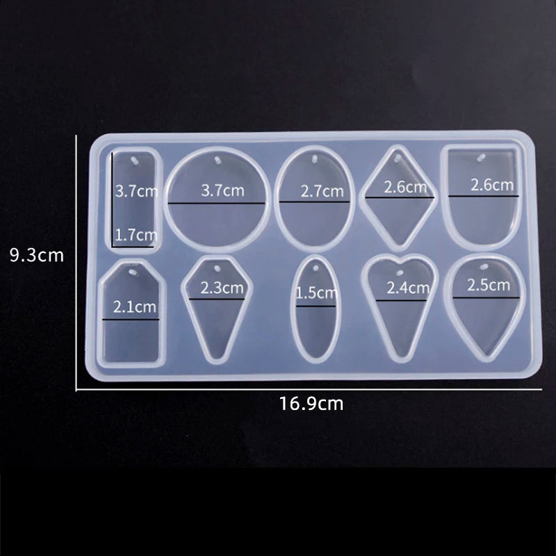 1PC Mix Pendant Shaped DIY Jewelry Tools UV Epoxy Resin Silicone Molds for Making Jewelry Supplies