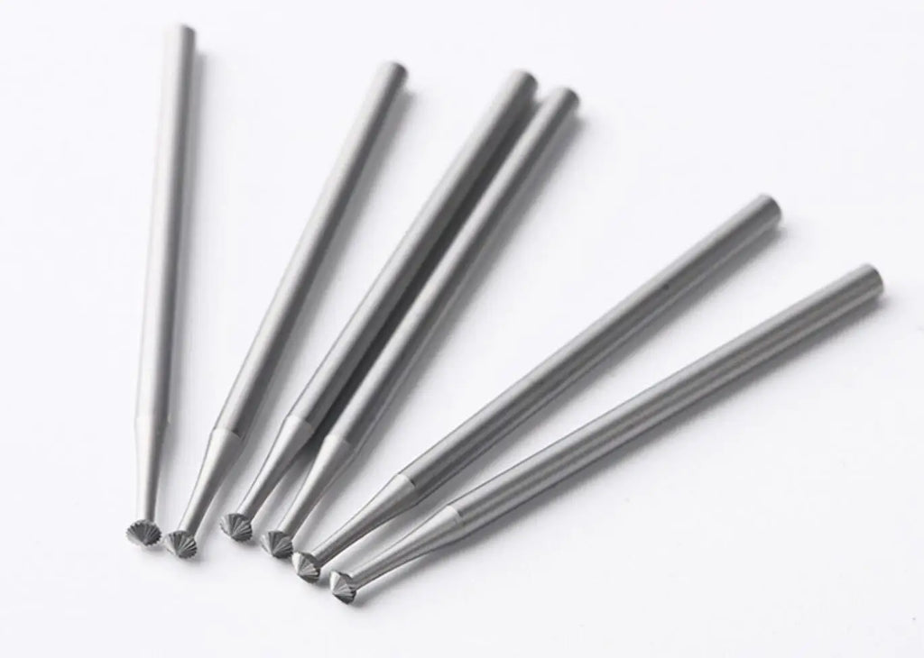 253 90° Steel Hart Bur Bearing Cutter Jewelry Stone Setting Ring Seats Rotary Cutting Bur 6pcs/box