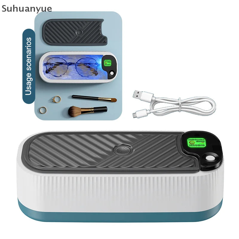 Bracelet Ultrasonic Cleaning Machine, Portable Sonic Jewelry Clean System, Single Push Start