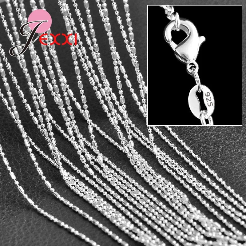 925 Sterling Silver New Arrival Hot Sale 5PCS Multi Style 16-30 Inch Luxury Colar Feminina Temperament Elegant Jewelry
