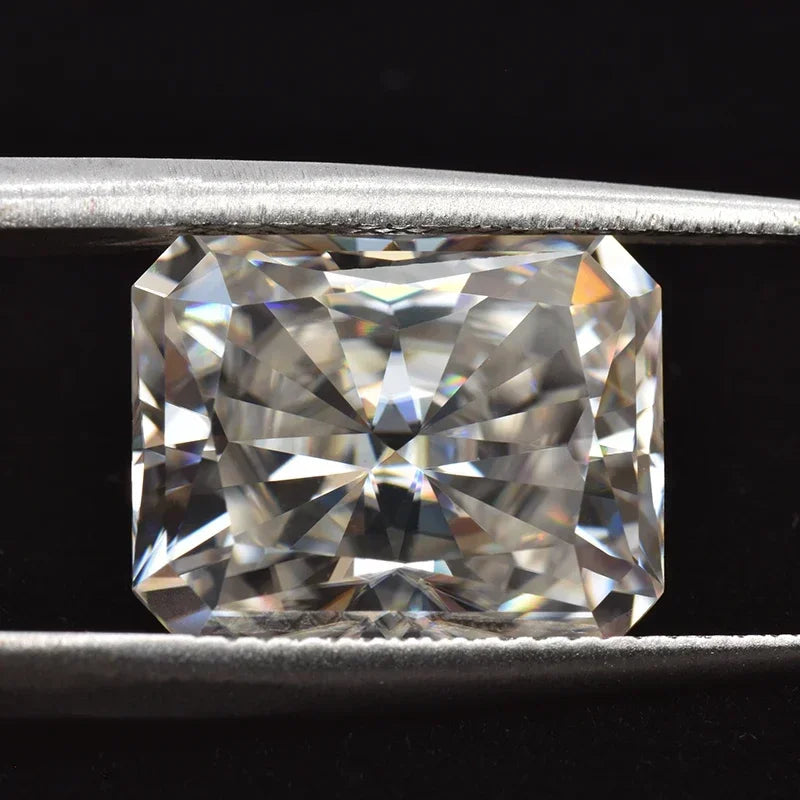 Moissanite Stone Radiant Cut D Color VVS1 Gemstone Lab Grown Synthetic Diamond for Charms Women Jewelry with  Certificate