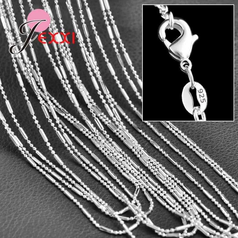 925 Sterling Silver New Arrival Hot Sale 5PCS Multi Style 16-30 Inch Luxury Colar Feminina Temperament Elegant Jewelry