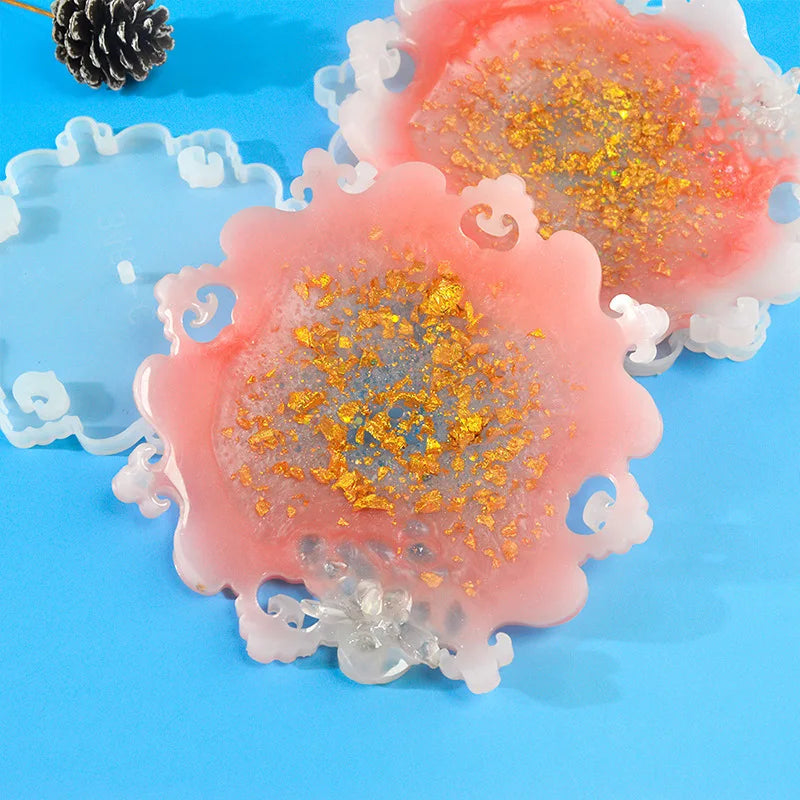 DIY Three-layer Round Fruit Plate Silicone Mold Cake Snack Rack Epoxy Resin Molds For Home Decoration Resin Art Mould