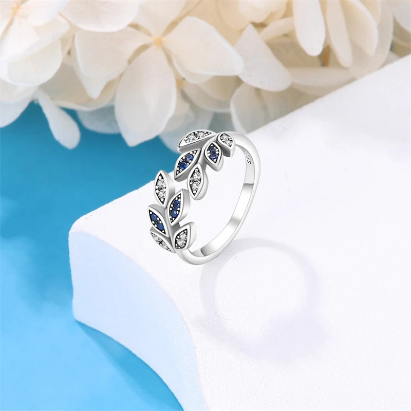 Original Hope Rainbow Flower Ring s925 Silver Jewelry DIY Exquisite Fashion