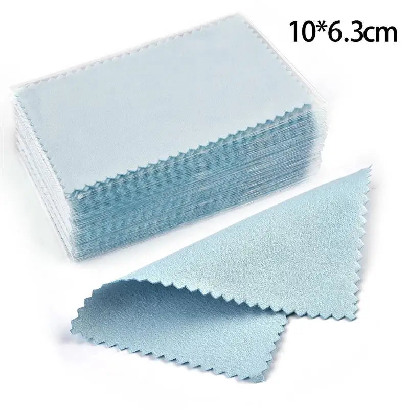 50pcs Silverware Polishing Cloth Soft Cleaning Polishing Cloth Clean Wipe Wiping Cloth For Silver Gold Jewelry Tools Equipments