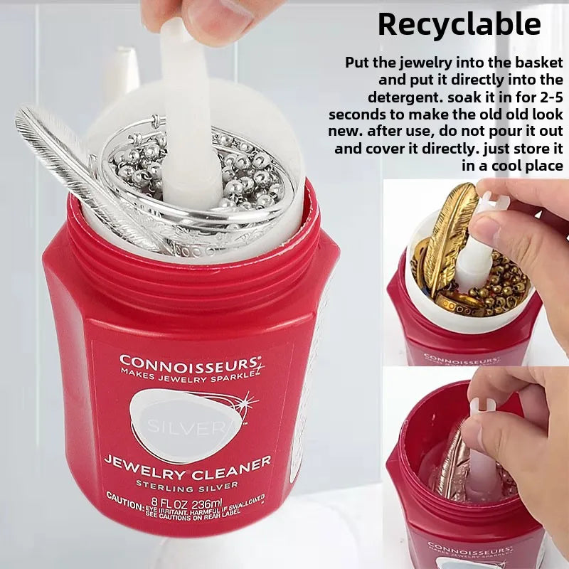 Gold/Silver/Platinum Jewelry Cleaner Lustering Liquid Cleaning Solution for Jewelry Precious Stones