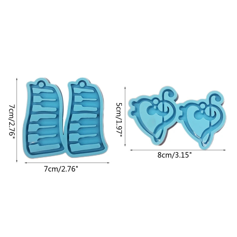 Valentine's Day Earrings Epoxy Resin Mold Eardrop Danglers Silicone Mould DIY Crafts Jewelry Pendants Casting Tools