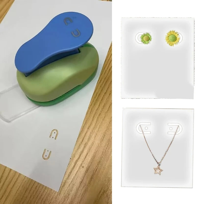 Convenient Paper Cutter Hole Round Cutter Durable DIY Embossing Punches Earring Card Punche for DIY Projects