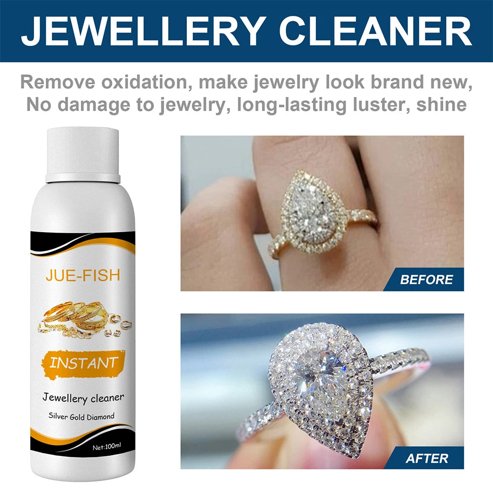 100ml Jewelry Cleaner Silver Jewelry Necklace Ring Clean Polishing Liquid Ring Care Washing Fluid Multi-Function Cleaner