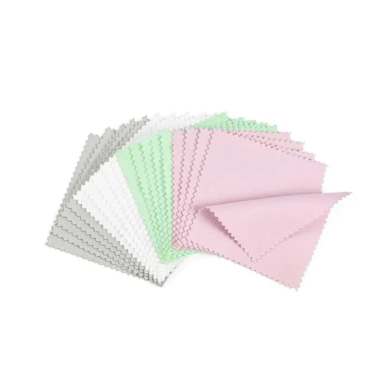 50pcs Silverware Polishing Cloth Soft Cleaning Polishing Cloth Clean Wipe Wiping Cloth For Silver Gold Jewelry Tools Equipments