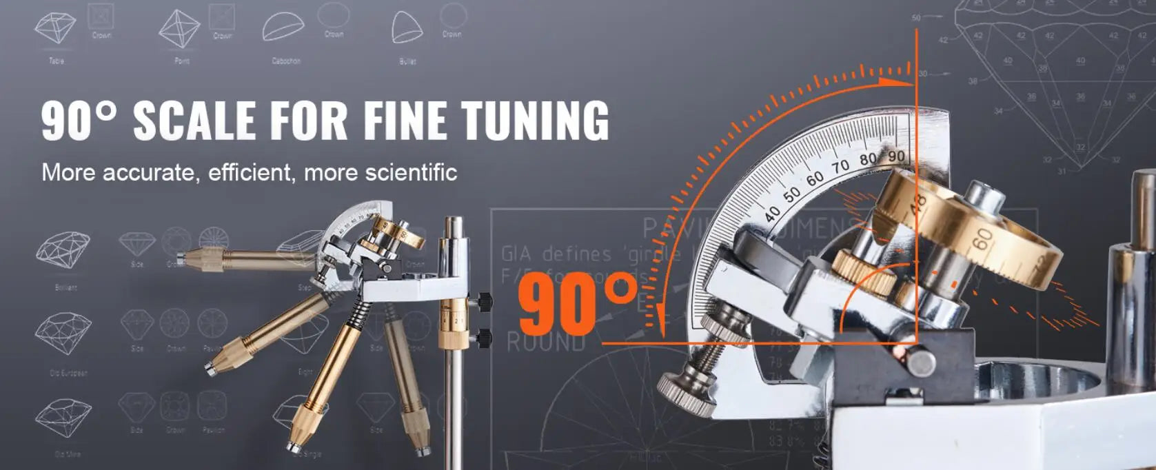 High Quality Copper 32/64/72/80/96/120 Index Gear Wheel for Jewelry Gem Faceting Machine Accessories