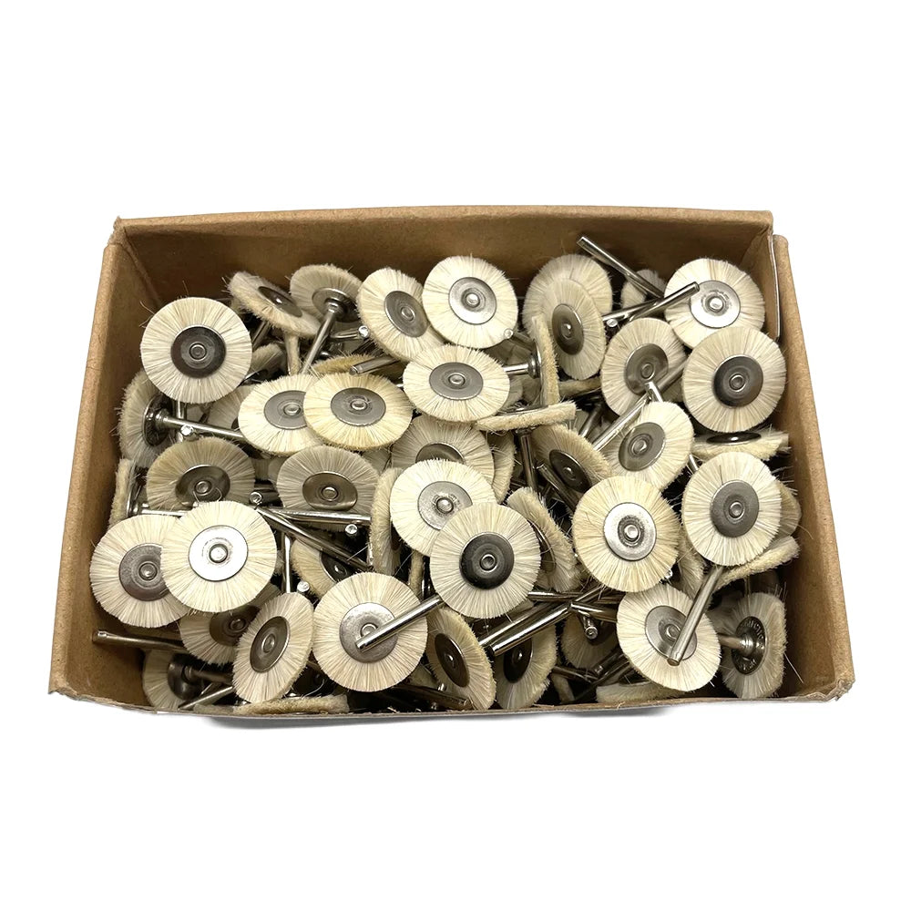 19/22/25mm Polishing Brushes Soft Hard Abrasive Buffing Grinding Wheel 2.35mm Shank Dremel Accessories for Jewelry Rotary Tools