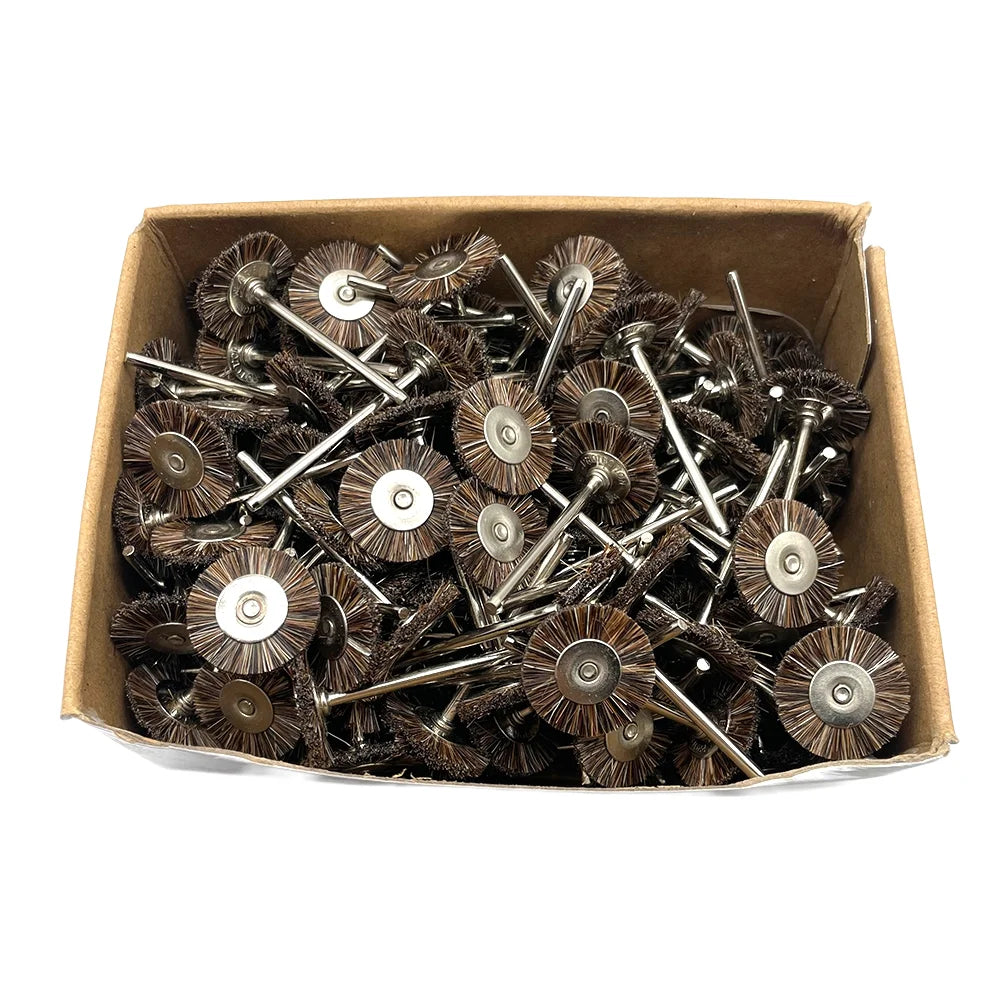 19/22/25mm Polishing Brushes Soft Hard Abrasive Buffing Grinding Wheel 2.35mm Shank Dremel Accessories for Jewelry Rotary Tools