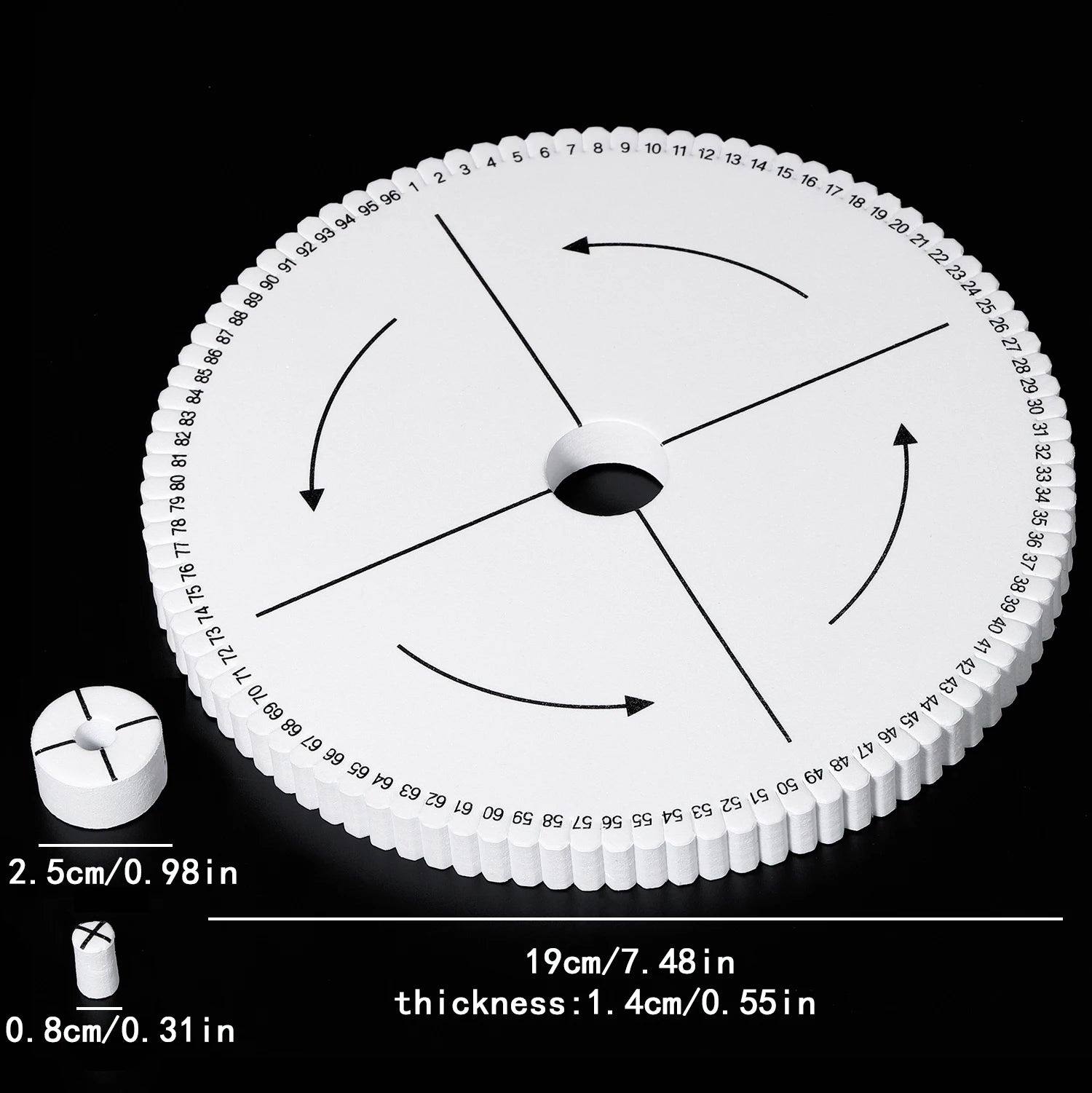 Round Square Knitting Kumihimo Beading Cord Disc Braiding Disk Tray Braided Plate Positioning Pin DIY Bracelet Weaving Board