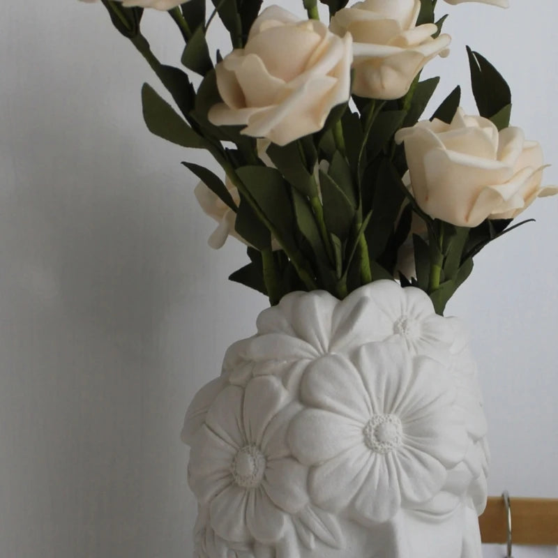 Flower Girl Vase Molds Unique Flowerpots Silicone Mould for Making Planter Flower Arrangement Resin Molds Home Decors