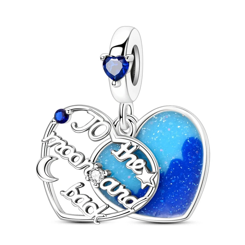 Hot Sales 925 Silver Original Charms Beads Colored Pendant Charm Fit Bracelet Necklace Dangle For Women DIY Jewelry Making