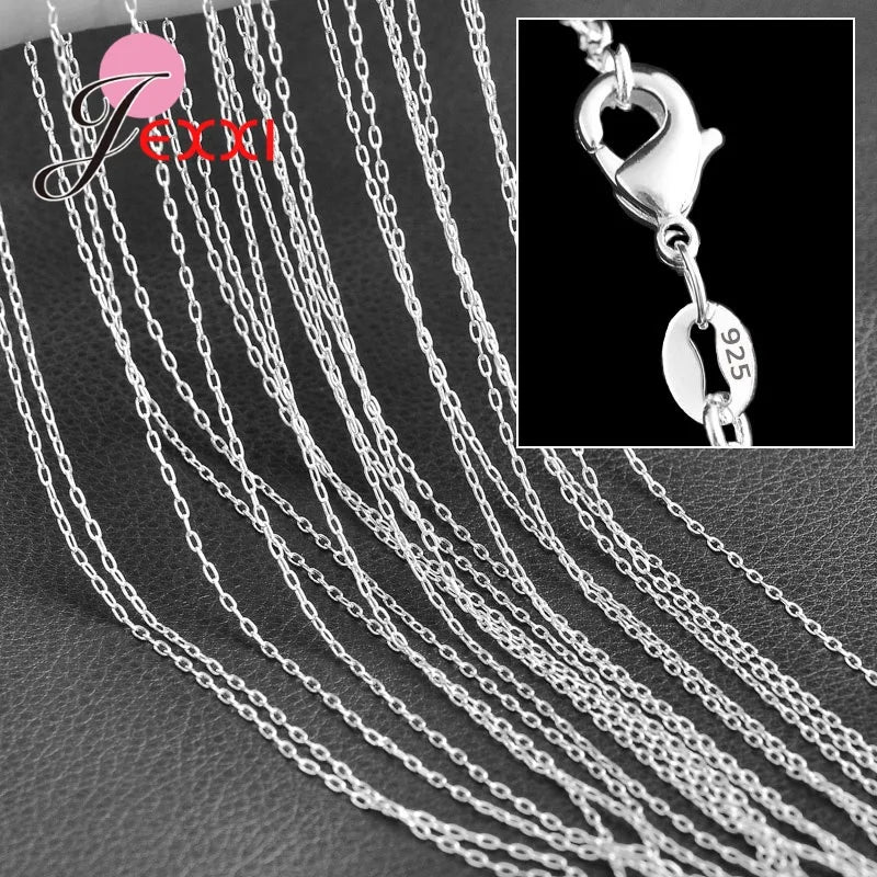 925 Sterling Silver New Arrival Hot Sale 5PCS Multi Style 16-30 Inch Luxury Colar Feminina Temperament Elegant Jewelry