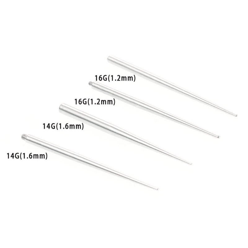 New Internal and External Thread Rod Body Piercing Stretch Guide Rod Button Rod Assistant Tool for Nose/navel/nipples/lip
