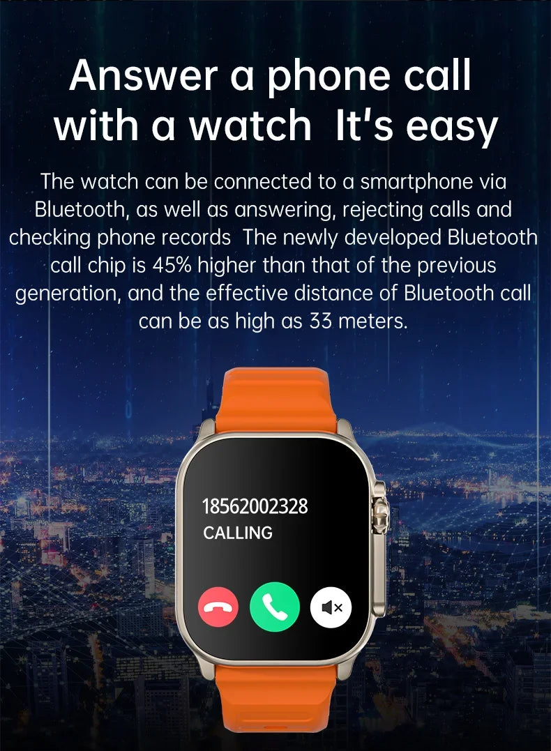 Original T900 Ultra 2 Smart Watch 49mm Men Women Bluetooth Call BT Music Game Wireless Charging NFC Smartwatch For Android IOS