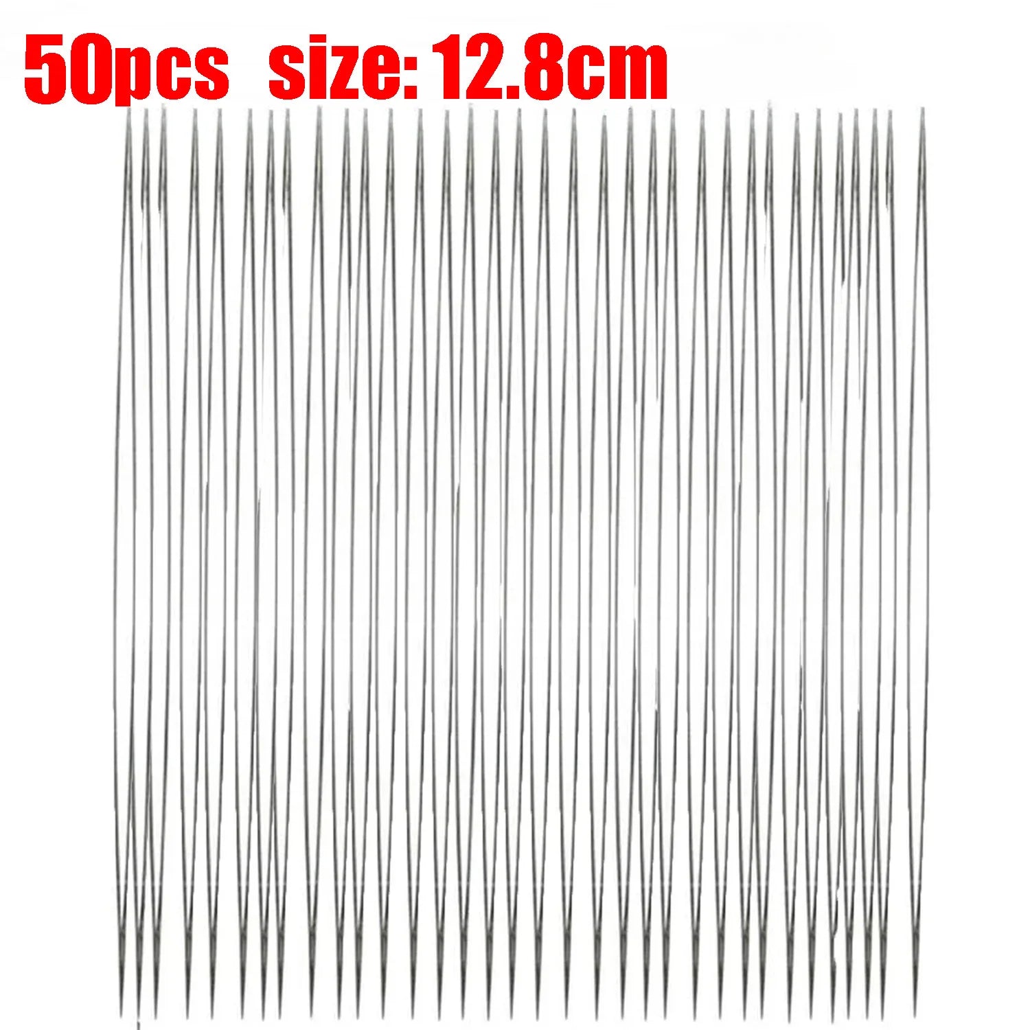 5/50Pcs Beading Needles Pins Set with Central Opening Curved Steel Needles for Bead Straight Beaded Needle Sewing Accessories