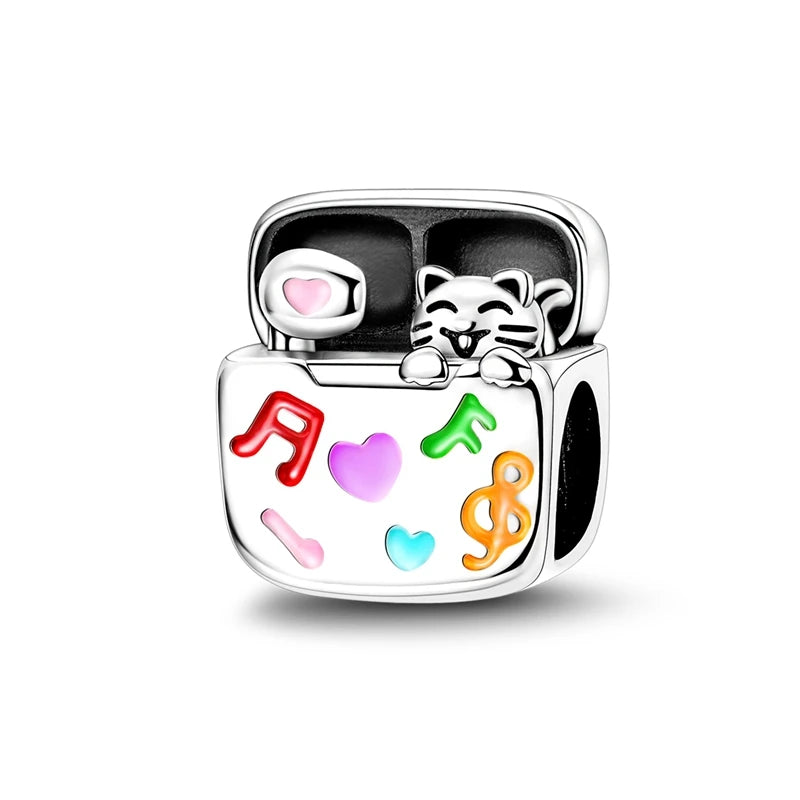 Hot Sales 925 Silver Original Charms Beads Colored Pendant Charm Fit Bracelet Necklace Dangle For Women DIY Jewelry Making